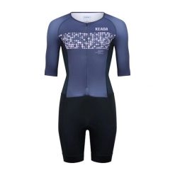 Damski kombinezon triathlonowy Systematic One z rękawami – fioletowy. Czarne kombinezony damskie KEADA SPORTS, m, bez wzorów, z materiału, bez kołnierzyka, bez ramiączek. Za 549.00 zł.