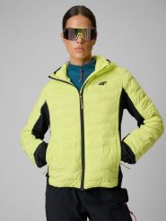 4F Kurtka trekkingowa z wypełnieniem Primaloft Silver damska - żółta XXL. Żółte kurtki damskie 4F, na lato, l, bez wzorów, z materiału, bez kaptura. Za 399.99 zł.