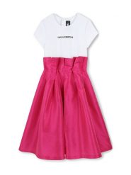 Karl Lagerfeld Kids Sukienka codzienna Z30460 M Różowy Regular Fit. Czerwone sukienki dziewczęce Karl Lagerfeld Kids, bez wzorów, z syntetyku, bez ramiączek, proste. Za 579.99 zł.