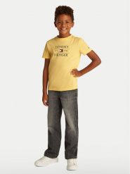 Tommy Hilfiger T-Shirt KB0KB09538 D Żółty Regular Fit. Żółte t-shirty i koszulki chłopięce Tommy Hilfiger, bez wzorów, z bawełny, bez kołnierzyka, bez ramiączek. Za 79.99 zł.
