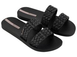 Klapki damskie Ipanema Renda Ii. Czarne klapki damskie Ipanema, bez wzorów, z materiału, bez obcasa, bez zapięcia. Za 83.99 zł.