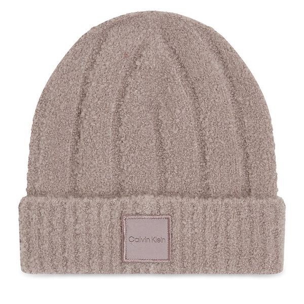 Czapka Calvin Klein. Brązowe czapki damskie Calvin Klein, na zimę, bez wzorów. Za 129.99 zł.