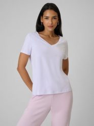 4F T-shirt regular z modalem damski - biały XL. Białe t-shirty damskie 4F, l, bez wzorów, z dzianiny, bez kołnierzyka. Za 79.99 zł.