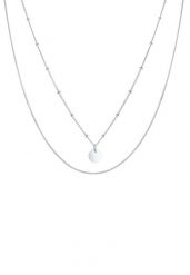 Elli Damska warstwa łańcucha kulowego Płytka z kółkiem w 925 Sterling Silver Naszyjniki 1 ct Damski. Szare naszyjniki damskie Elli, srebrne. Za 249.89 zł.