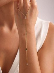 Heliophilia Pozłacany naszyjnik z kamieniami ozdobnymi - dł. 42 cm rozmiar: onesize. Żółte naszyjniki damskie Heliophilia, pozłacane. Za 100.99 zł.