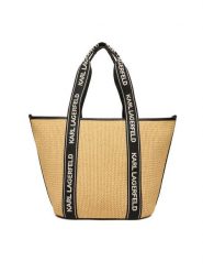 KARL LAGERFELD Torebka A1W46074 Beżowy. Brązowe shopper bag KARL LAGERFELD, bez wzorów, z syntetyku, bez dodatków. Za 779.99 zł.