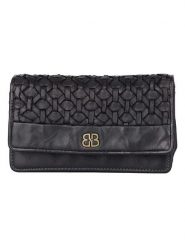 Bellicci Skórzany portfel "Perla" w kolorze czarnym - 17,5 x 10 x 3 cm rozmiar: onesize. Czarne portfele damskie Bellicci, bez wzorów, z materiału. Za 126.75 zł.