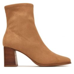 Botki Aldo. Brązowe botki damskie ALDO, bez obcasa, na słupku, bez zapięcia. Za 559.99 zł.