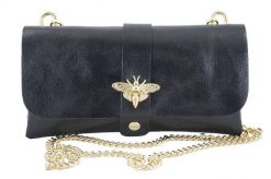 Listonoszka metalizowana BARBERINI'S czarna 958/1-1. Czarne shopper bag Barberinis, bez wzorów, ze skóry, bez dodatków. Za 119.99 zł.