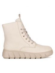 Rieker Botki Y3501-60 Beżowy. Brązowe botki damskie Rieker, ze skóry, bez obcasa, na płaskiej podeszwie, bez zapięcia. W wyprzedaży za 293.99 zł.