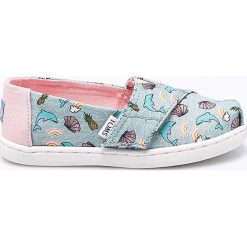 Toms - Tenisówki dziecięce. Szare buty sportowe dziewczęce TOMS, z materiału. Za 159.90 zł.