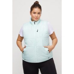 Damskie Pikowana kamizelka HYPRAR stójka odblaski bez rękawów. Niebieskie kamizelki damskie Ulla Popken, plus size, bez wzorów, z materiału, bez kaptura. Za 432.99 zł.