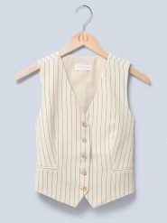 LeGer Kamizelka "Elaine" w kolorze kremowym rozmiar: 42. Brązowe kamizelki damskie LeGer, bez wzorów, bez kaptura. Za 262.29 zł.