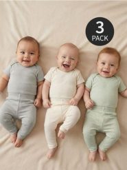 Bawełniane legginsy 3 pack - kremowy. Białe legginsy damskie Sinsay, l, bez wzorów, z bawełny. Za 29.99 zł.
