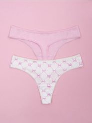 Majtki stringi 2 pack - wielobarwny. Stringi Sinsay, bez wzorów. W wyprzedaży za 13.99 zł.