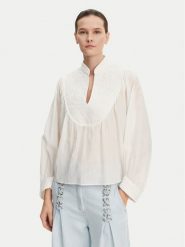 Munthe Bluzka Frantz 251100525130 Écru Loose Fit. Bluzki damskie Munthe, bez wzorów, z wiskozy, bez kołnierzyka, bez ramiączek. Za 849.99 zł.