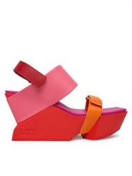 United Nude Sandały Brutt Sandal 1098396416 Różowy. Czerwone sandały damskie United Nude, bez wzorów, ze skóry, bez obcasa, na koturnie, bez zapięcia. Za 1,229.00 zł.