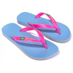 Japonki basenowe damskie Ipanema Clas Brasil II. Niebieskie klapki damskie Ipanema, bez wzorów, z materiału, bez obcasa, bez zapięcia. Za 62.99 zł.