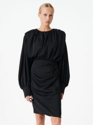 IRO Sukienka koktajlowa Gwenda AR536 Czarny Regular Fit. Czarne sukienki damskie Iro, bez wzorów, z syntetyku, wizytowe, bez ramiączek. Za 1,249.00 zł.