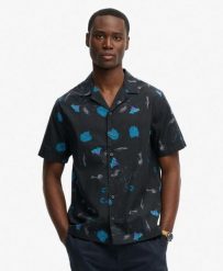 Superdry Koszula Cabana w kratę krótki rękaw z bawełny organicznej. Niebieskie koszule damskie Superdry, na lato, xl, bez wzorów, z bawełny, klasyczne, bez kołnierzyka, bez ramiączek. Za 301.95 zł.