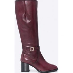 Tamaris - Kozaki. Brązowe kozaki damskie Tamaris, z materiału. W wyprzedaży za 299.90 zł.