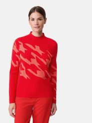 Gerry Weber Sweter w kolorze czerwono-jasnoróżowym rozmiar: 48. Czerwone swetry klasyczne damskie Gerry Weber, bez kołnierzyka. Za 180.06 zł.