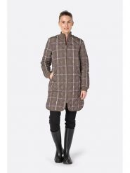 Ilse Jacobsen Płaszcz pikowany w kolorze szarobrązowym ze wzorem rozmiar: 38. Brązowe płaszcze damskie Ilse Jacobsen, bez wzorów, bez kaptura. Za 255.34 zł.