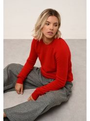 Just Cashmere Kaszmirowy sweter "Helen" w kolorze czerwonym rozmiar: L. Czerwone swetry klasyczne damskie Just Cashmere, l, z kaszmiru, bez kołnierzyka. Za 375.96 zł.