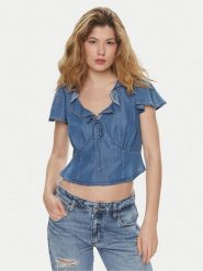 Levi's® Bluzka Mylene A7623-0003 Niebieski Slim Fit. Niebieskie bluzki damskie s, bez wzorów, z lyocellu, bez kołnierzyka, bez ramiączek. Za 269.99 zł.