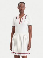 Guess Sukienka dzianinowa W6BK98 Z2277 Kremowy Regular Fit. Białe sukienki damskie Guess, z aplikacjami, z dzianiny, bez ramiączek. Za 474.99 zł.