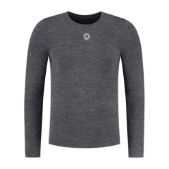 Koszulka termoaktywna unisex Rogelli Merino. Czarne koszulki damskie Rogelli, m, bez wzorów, bez kołnierzyka, bez ramiączek. Za 344.00 zł.