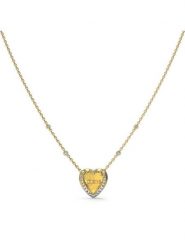 Guess Naszyjnik JUBN0460 6JW Złoty. Żółte naszyjniki damskie Guess, metalowe. Za 219.99 zł.