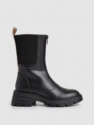 Pepe Jeans FOOTWEAR Sztyblety "Soda Mask" w kolorze czarnym rozmiar: 39. Czarne botki damskie Pepe Jeans FOOTWEAR, z jeansu, sportowe, bez obcasa, na obcasie, bez zapięcia. Za 309.95 zł.