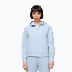 Bluza damska Pitbull Discovery Hooded Zip. Niebieskie bluzy damskie PITBULL, l, bez wzorów, z bawełny, bez kaptura. Za 249.99 zł.
