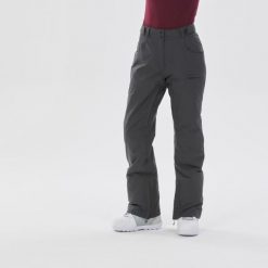 Spodnie snowboardowe damskie Dreamscape SNB 500. Szare spodnie sportowe damskie DREAMSCAPE, na zimę, m, bez wzorów, z materiału, narciarskie. W wyprzedaży za 249.99 zł.