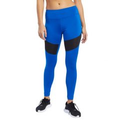 Spodnie do biegania damskie Reebok Wor Mesh Tight. Czarne obuwie sportowe damskie Reebok, z meshu, bez zapięcia, do biegania. Za 157.00 zł.