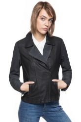 DAMSKA KURTKA SKÓRZANE WRANGLER DAISY LEATHER JACKET BLACK W4070ZA01. Czarne kurtki damskie Wrangler, xs, bez wzorów, z bawełny, bez kaptura. W wyprzedaży za 139.99 zł.