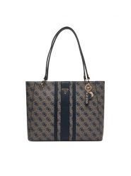 Guess Torebka Noelle II HWBS96 72250 Granatowy. Niebieskie shopper bag Guess, z aplikacjami, ze skóry, bez dodatków. Za 674.99 zł.