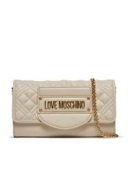 LOVE MOSCHINO Torebka JC4054PP1ILA0110 Écru. Torebki wieczorowe damskie Love Moschino, bez wzorów, ze skóry, bez dodatków. Za 679.99 zł.