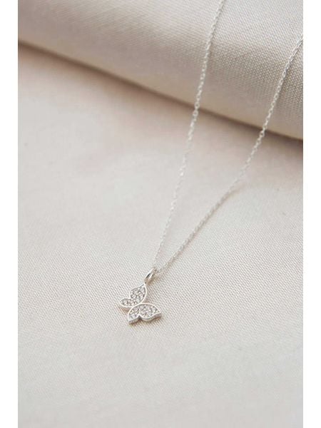 Miu Silver Srebrny naszyjnik z zawieszką - dł. 42 cm rozmiar: onesize. Szare naszyjniki damskie Miu Silver, z cyrkonią, srebrne. Za 56.99 zł.