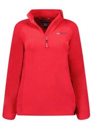 Geographical Norway Bluza polarowa "Tug" w kolorze czerwonym rozmiar: L. Czerwone bluzy damskie Geographical Norway, l, bez wzorów, z materiału, bez kaptura. Za 61.46 zł.