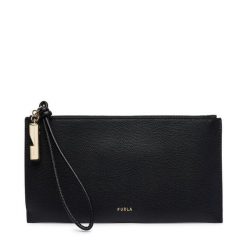 Torebka Furla. Czarne torebki wieczorowe damskie Furla, bez wzorów, bez dodatków. Za 519.99 zł.