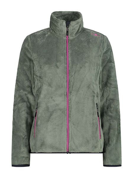 CMP Kurtka polarowa w kolorze zielonym rozmiar: 50. Zielone kurtki damskie CMP, bez wzorów, z materiału, bez kaptura. Za 122.38 zł.