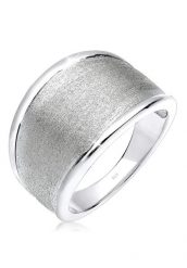 Elli Damski Basic Matt Statement Trend w srebrze próby 925 Sterling Silver Pierścionki 1 ct. Szare pierścionki damskie Elli, srebrne. Za 241.39 zł.