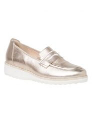 HASSIA Skórzane mokasyny "Sevilla" w kolorze złotym rozmiar: 38,5. Żółte mokasyny damskie HASSIA, bez obcasa. Za 404.99 zł.