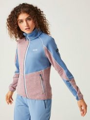 Regatta Kurtka polarowa "Lindalla VII" w kolorze błękitno-jasnoróżowym rozmiar: 40. Niebieskie kurtki damskie Regatta, bez wzorów, z materiału, bez kaptura. Za 124.45 zł.