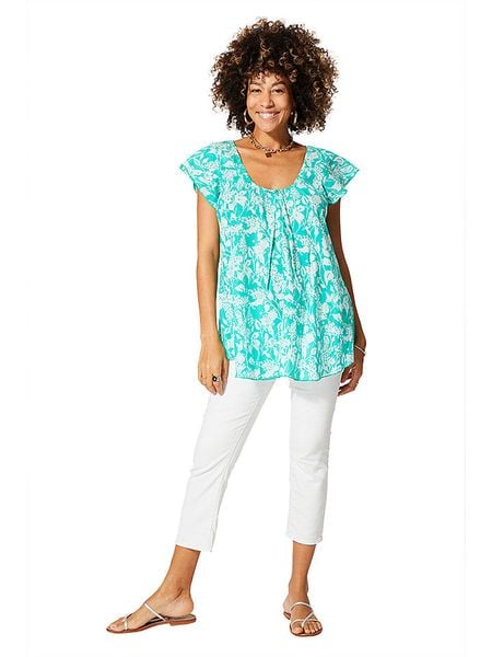 Aller Simplement Bluzka w kolorze turkusowym rozmiar: 38/40. Niebieskie bluzki damskie Aller Simplement, bez wzorów, klasyczne, bez kołnierzyka, bez ramiączek. Za 41.79 zł.