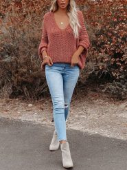 LA Angels Sweter w kolorze jasnobrązowym rozmiar: S. Brązowe swetry klasyczne damskie LA Angels, s, bez kołnierzyka. Za 165.95 zł.