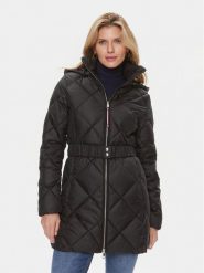 Tommy Hilfiger Płaszcz zimowy Elevated WW0WW40326 Czarny Regular Fit. Czarne kurtki damskie Tommy Hilfiger, na zimę, s, bez wzorów, z syntetyku, bez kaptura. Za 1,189.00 zł.