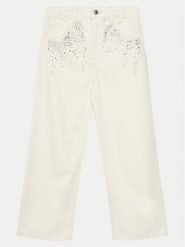Guess Jeansy J5RB07 WGVO0 Biały Regular Fit. Białe jeansy dziewczęce Guess, z aplikacjami, z jeansu. Za 179.99 zł.